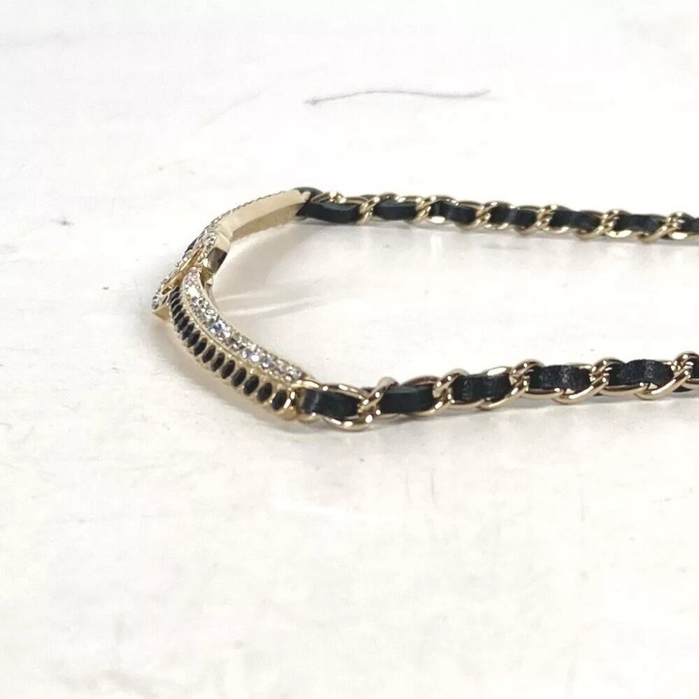 CHANEL A22 CC CC Mark Rhinestone Choker Accessories chain Necklace - Picture 10 of 12